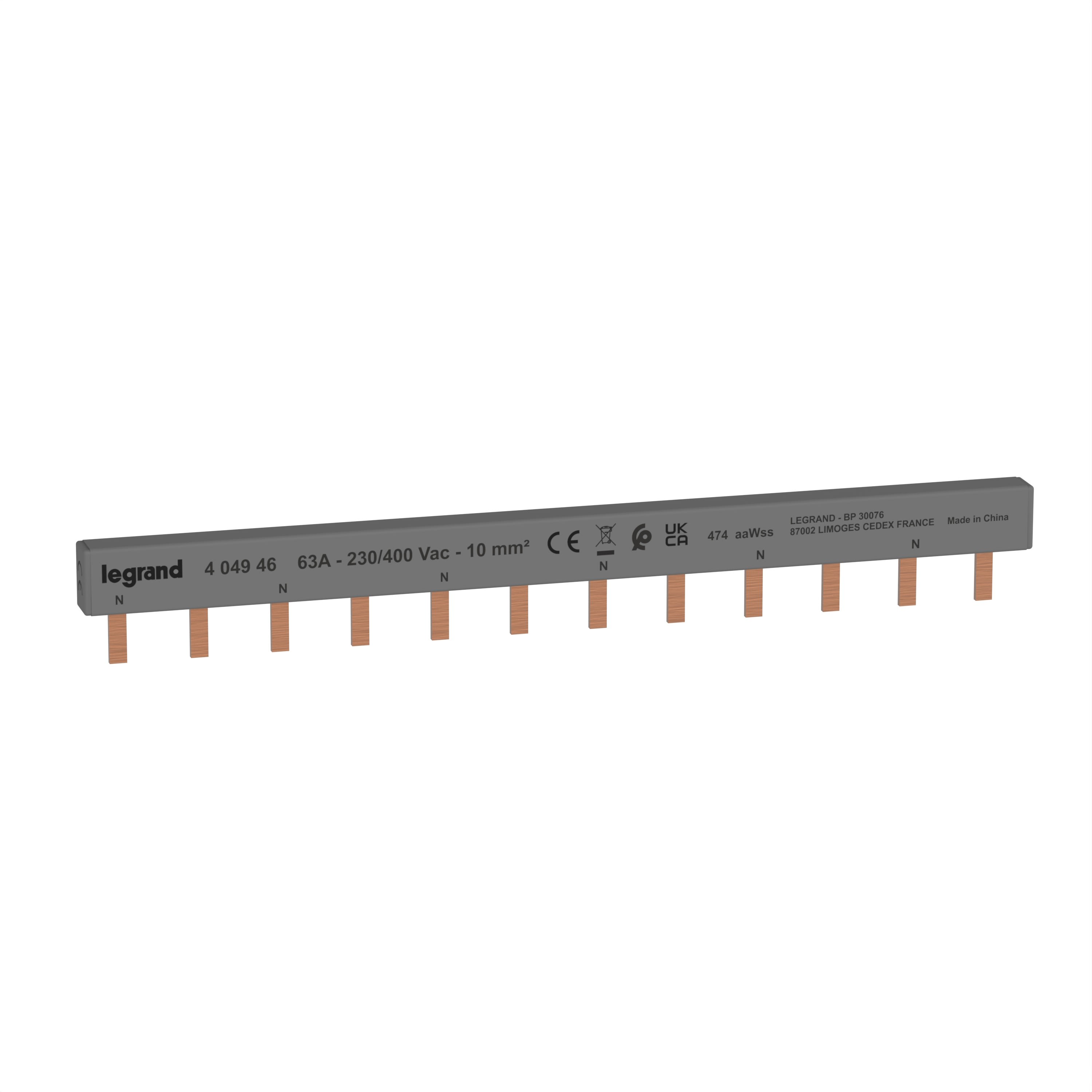 Legrand - Peigne d'alimentation universel 2P HX3 longueur 12 modules - bornes à vis