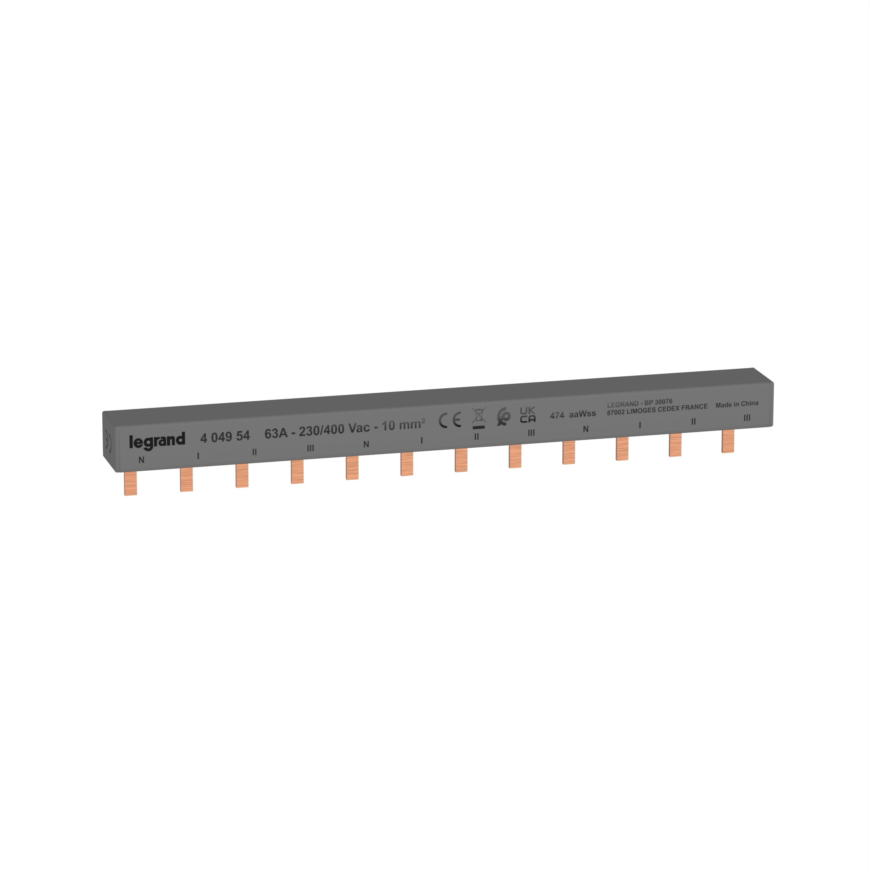 Legrand - Peigne d'alimentation 4P HX3 longueur 12 modules