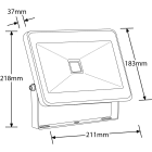 Aurora - Quazar - Proj. ext. LED IP65 30W 6500K BL