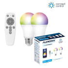 Aurora - Connect.control - Pack x2 std E27 8W RGB + CX (827-850) + télécom. Bluetooth