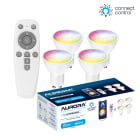 Aurora - Connect.control - Kit 4 x GU10 4W RGBCX + télécom. Bluetooth