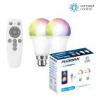 Aurora - Connect.control - Pack x2 std B22 8W RGB + CX (827-850) + télécom. Bluetooth