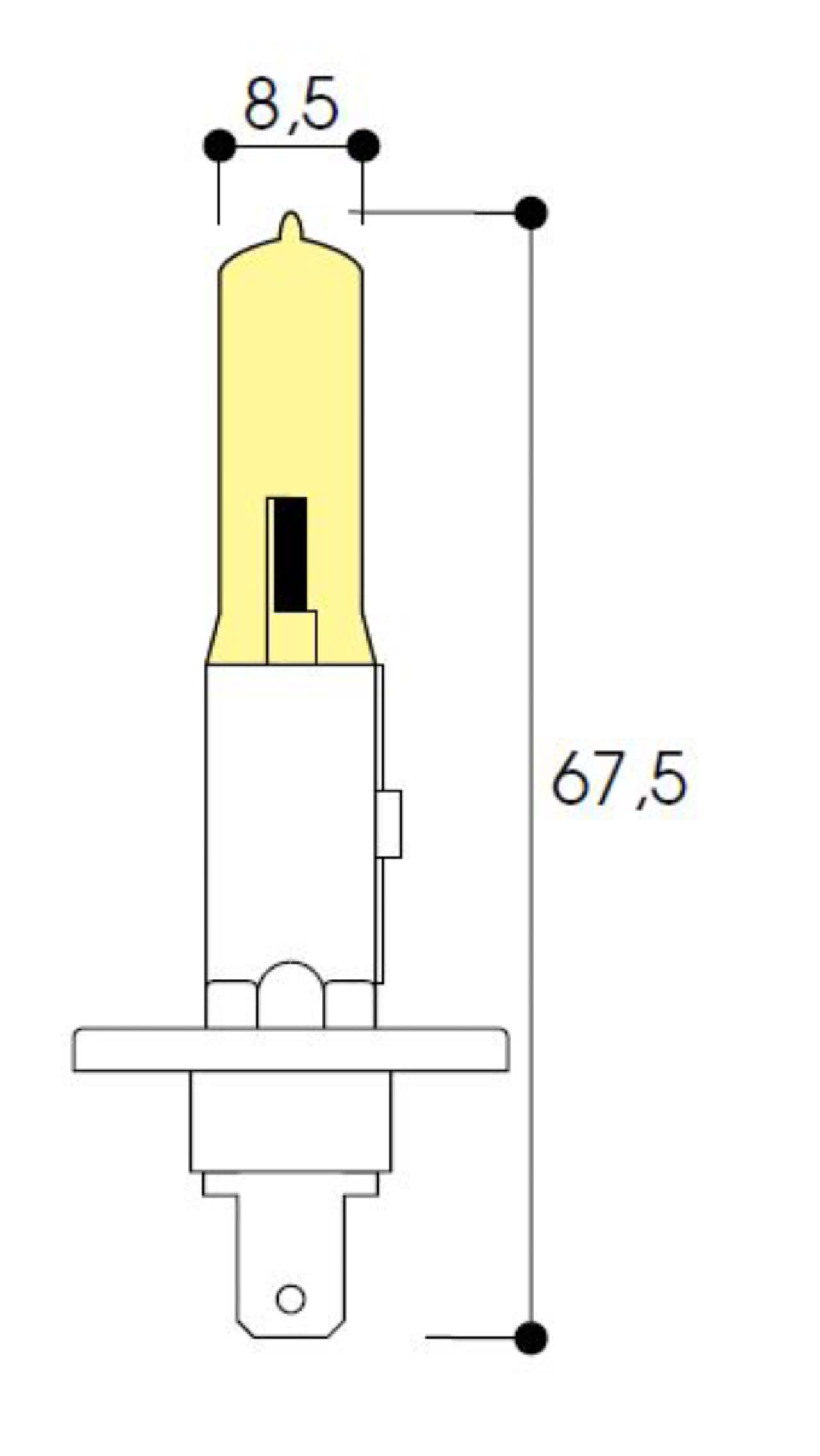 Aurora - Lampe halogène automobile H1 24V 70W P14,5s