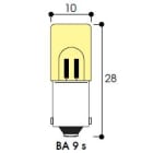 Aurora - LM - Tube Néon 10X28 220V 1,3mA BA9s - Emb. par 5pcs