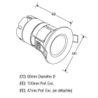 Aurora - mPro - Spot enc. LED fixe IP65 240V 7W 60 840 grad. + FF (sans coll.)