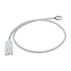 Aurora - 1/2 cordon H05VVF 1,5m blanc + GST18I3 16A mâle & extrémité libre