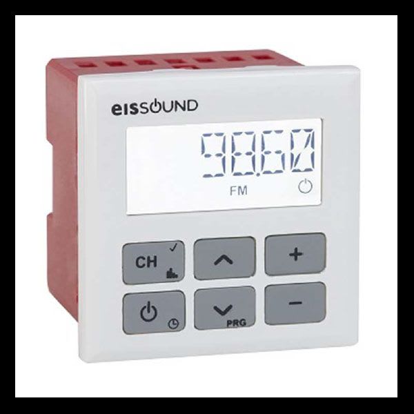 Xeta - Unite de controle encastrable modulaire Tuner FM avec affichage digital - blanc