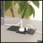 Xeta - VERSAPAD - 1 prise + 2 x USB ? coloris gris alu