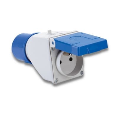XPE - Adaptateur a usage industriel IP44 - prise francaise std. 2P+T 16A IP44