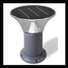 XPE - Borne LED solaire grise de sol mini ARES dimmable – IP65-IK08