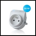 Xeta - Prise 2P+T premium blanc pour systeme modulaire sur rail