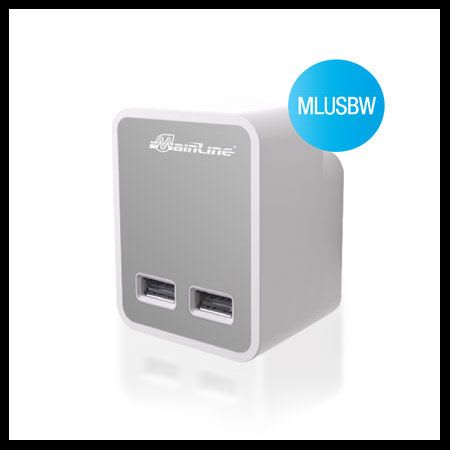 Xeta - Prise 2 ports USB - blanc - pour systeme modulaire sur rail