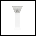 XPE - HADES - Borne LED solaire carree blanche de sol dimmable ? IP65/IK08