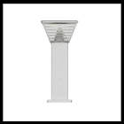 XPE - HADES - Borne LED solaire carree grise de sol dimmable ? IP65/IK08