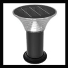 Xeta - ARES - Borne LED solaire noire de sol mini dimmable ? IP65/IK08