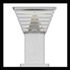 Xeta - HADES - Borne LED solaire carree de sol mini grise dimmable ? IP65/IK08