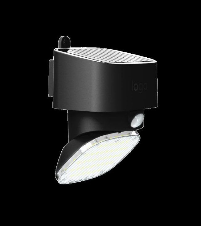XPE - ATIX - Applique LED solaire compacte murale noire - IP54 - 13,7W