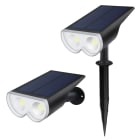 Xeta - WOLIX - Projecteur de jardin LED solaire noir - 3000K - 300 lm max