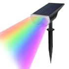 XPE - WOLIXRGB - Projecteur de jardin LED solaire noir - 6500K et RGB