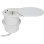 Xeta - COOLIX - Prise encastrable blanche a clapet coulissant et 2 USB