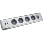 Xeta - KORNER4 - Bloc multiprise d?angle gris - 4 prises et 2 USB