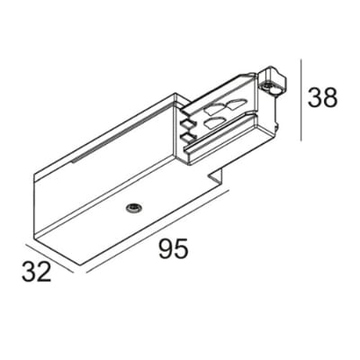 Delta Light - TRACK 3F DIM END SUPPLY 11 B