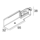 Delta Light - TRACK 3F DIM END SUPPLY 11 B