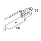 Delta Light - TRACK 3F DIM END SUPPLY 12 W