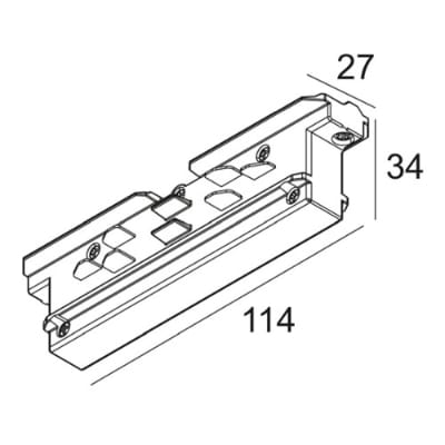 Delta Light - TRACK 3F DIM CORNER 180° B