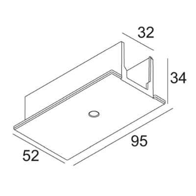Delta Light - TRACK 3F DIM IN RECESSED COVER END SUPPLY B