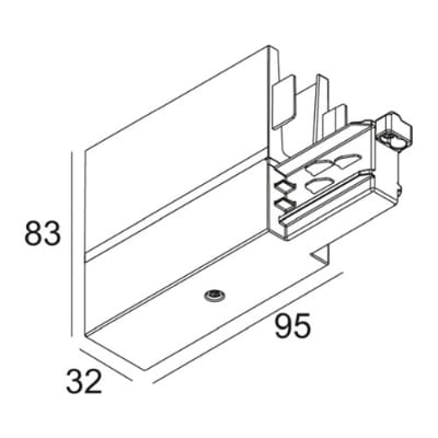 Delta Light - TRACK 3F DIM H END SUPPLY 11 B