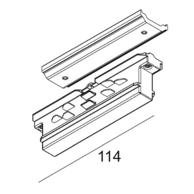 Delta Light - TRACK 3F DIM H CORNER 180° W