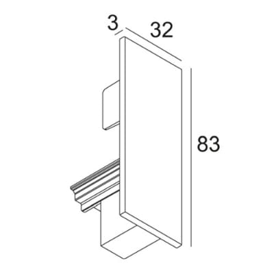 Delta Light - TRACK 3F DIM H END CAP B