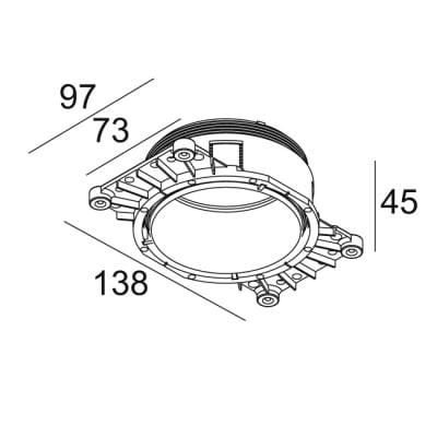 Delta Light - MOUNTING KIT R82 TRIMLESS O.F.A.