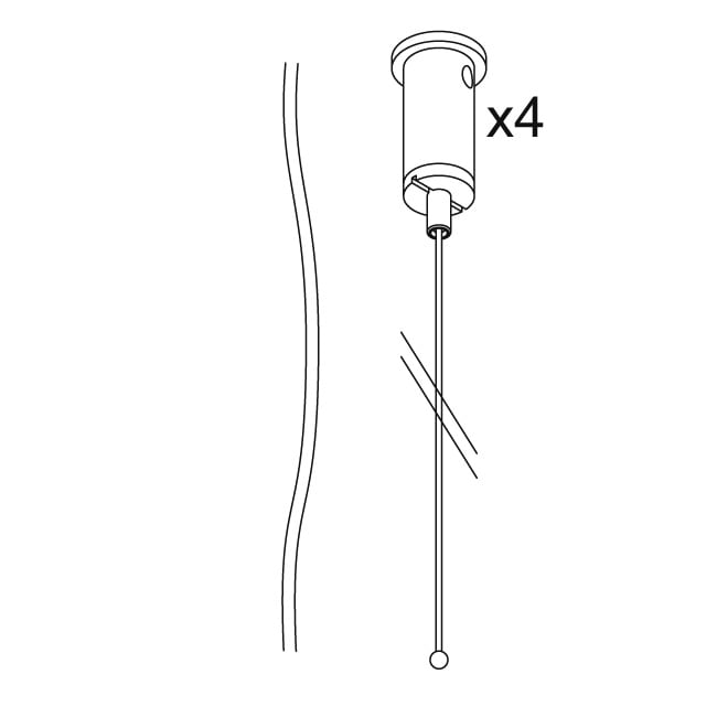 Delta Light - SUSPENSION SET 28 3x0,75 3m B