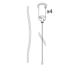 Delta Light - SUSPENSION SET 28 3x0,75 3m B
