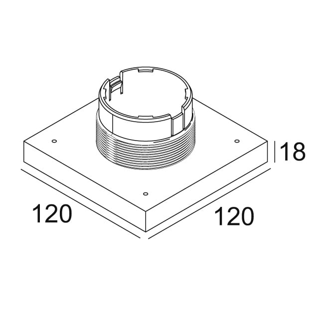 Delta Light - MOUNTING KIT R60 TRIMLESS CSC