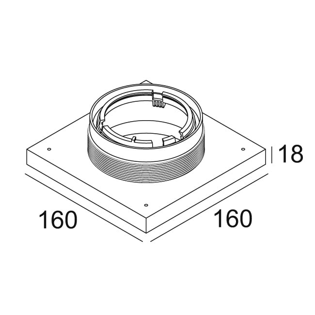 Delta Light - MOUNTING KIT R102 TRIMLESS CSC