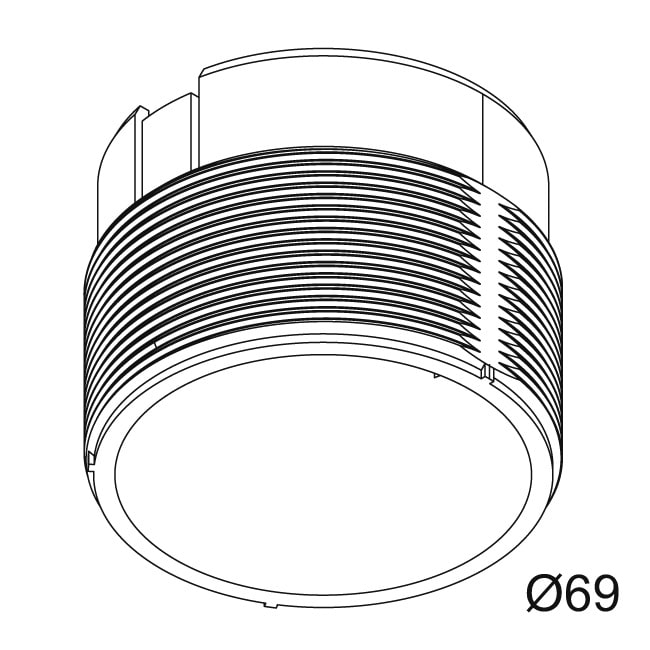 Delta Light - MOUNTING KIT R60 TRIMLESS WSC
