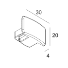 Delta Light - TRACK 1F ON END CAP W