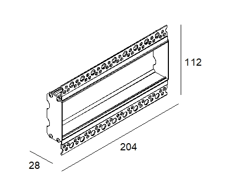 Delta Light - MOUNTING KIT INLET TRIMLESS L20