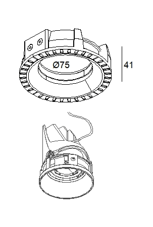 Delta Light - MOUNTING KIT DEEP ENTERO RD-S TRIMLESS