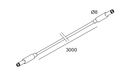Delta Light - PLUG-IN 48V CABLE 3m black