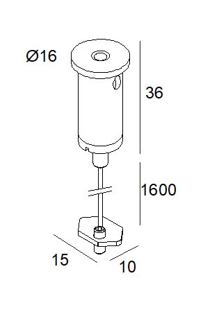 Delta Light - MIKALINE - CABLE SUSPENSION SINGLE 1,6m B