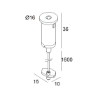 Delta Light - MIKALINE - CABLE SUSPENSION SINGLE 1,6m B