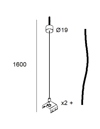 Delta Light - INF40 SQ 160/180 - SUSPENSION SET 1,6m W
