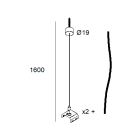 Delta Light - INF40 SQ 160/180 - SUSPENSION SET 1,6m W