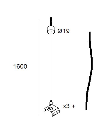 Delta Light - INF40 SQ 320/360 - SUSPENSION SET 1,6m W