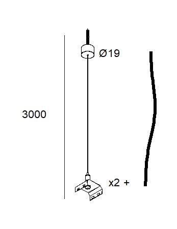 Delta Light - INF40 SQ 160/180 - SUSPENSION SET 3,0m B