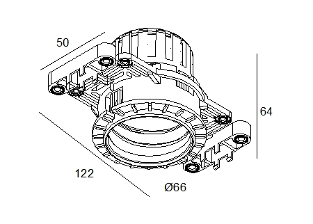 Delta Light - MOUNTING KIT MINI DEEP RINGO II TRIMLESS